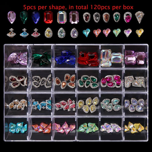 2800pcs Luxury Shiny Diamond Nail Art Rhinestones Crystal Decorations