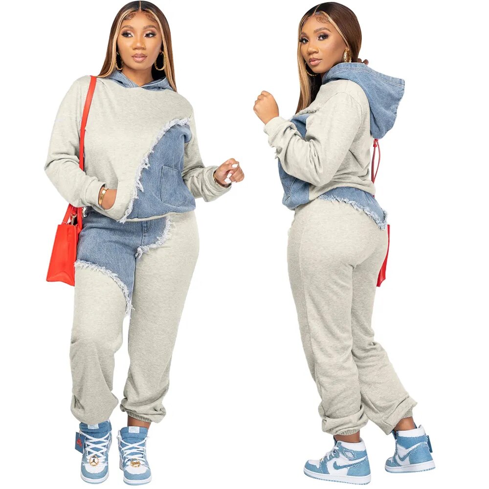 Women Two Piece Hoodie Set