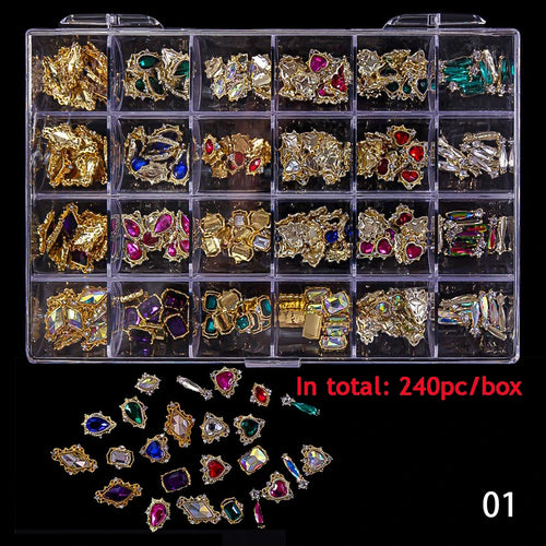 2800pcs Luxury Shiny Diamond Nail Art Rhinestones Crystal Decorations
