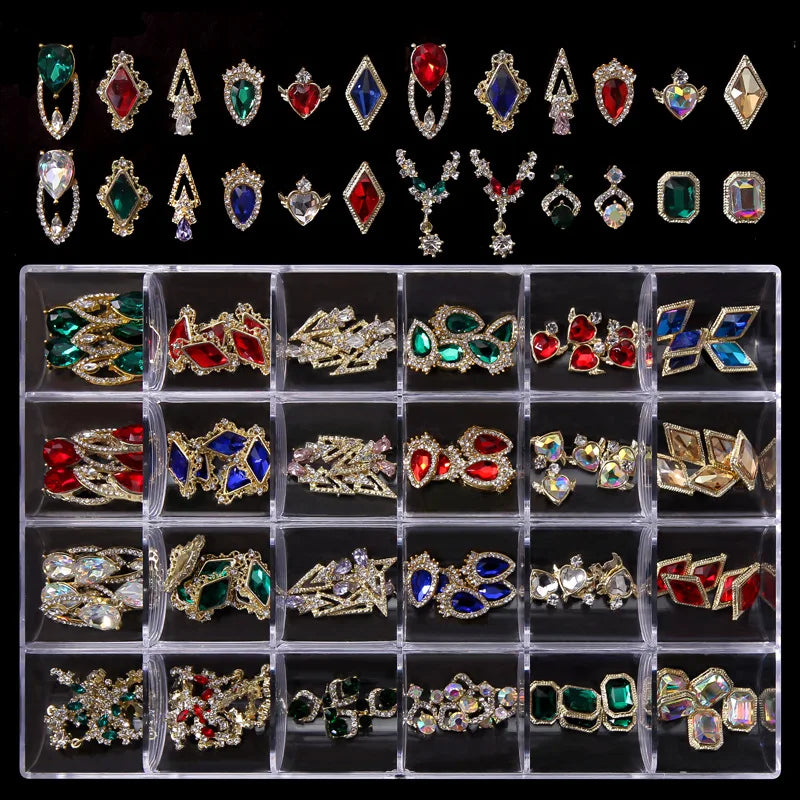 2800pcs Luxury Shiny Diamond Nail Art Rhinestones Crystal Decorations