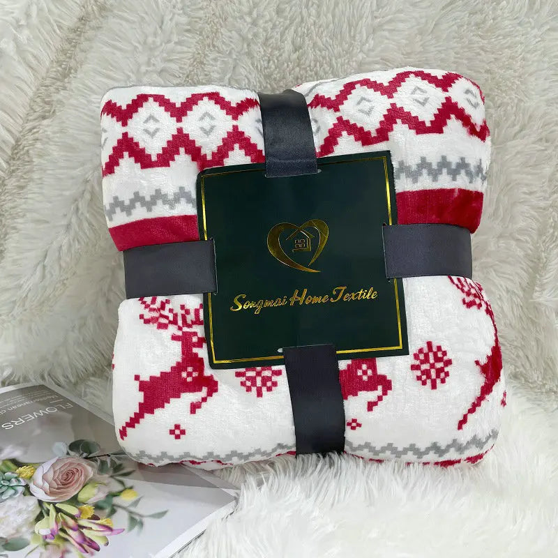 Thicked Elk Flannel Throw Blanket