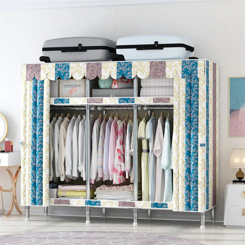 Wardrobe 170/205/250x45x170cm 26mm Steel Pipe Assembly