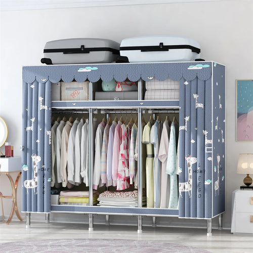 Wardrobe 170/205/250x45x170cm 26mm Steel Pipe Assembly