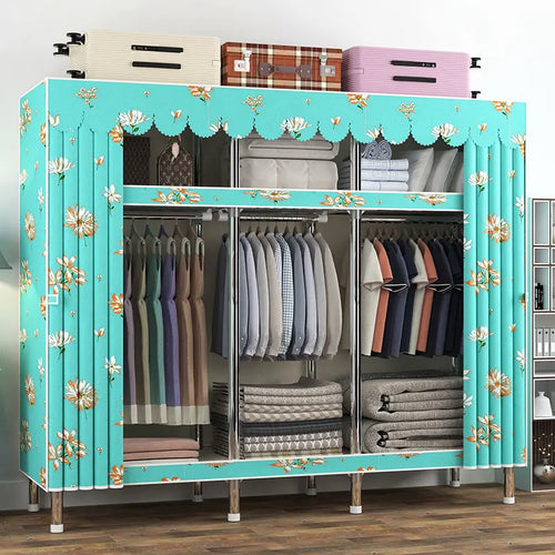 Wardrobe 170/205/250x45x170cm 26mm Steel Pipe Assembly