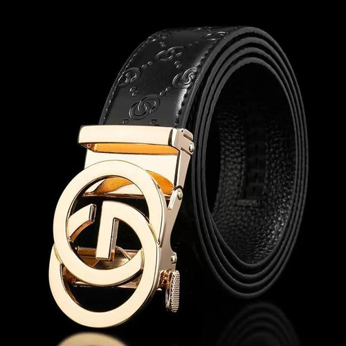 Men 3.4cm Luxury Brand Designer Automatic Buckle Belt