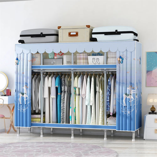 Wardrobe 170/205/250x45x170cm 26mm Steel Pipe Assembly