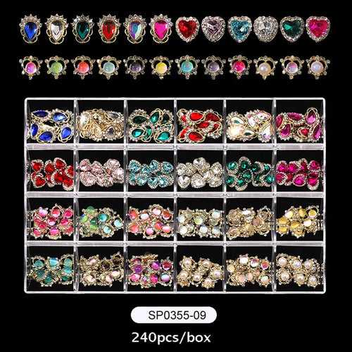 2800pcs Luxury Shiny Diamond Nail Art Rhinestones Crystal Decorations