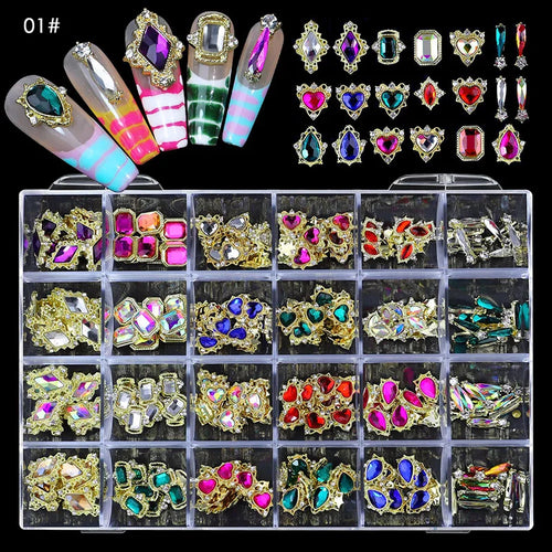 2800pcs Luxury Shiny Diamond Nail Art Rhinestones Crystal Decorations