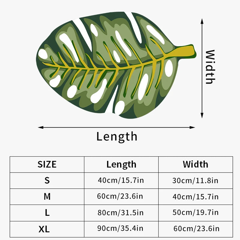 Super Absorbent Non Slip Leaf Shape Bath Mat