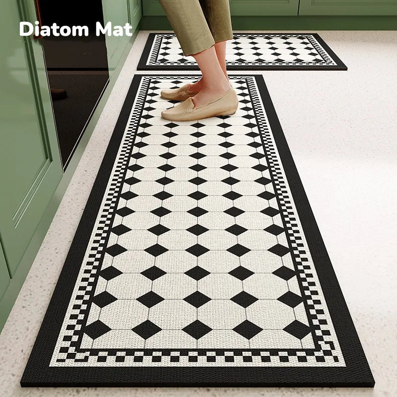 Super Absorbent Diatom Mud Soft Floor Mat Anti-Slip Quick-Drying Rug