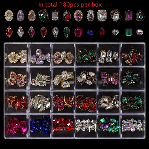2800pcs Luxury Shiny Diamond Nail Art Rhinestones Crystal Decorations