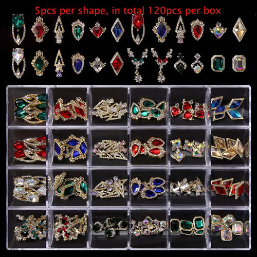 2800pcs Luxury Shiny Diamond Nail Art Rhinestones Crystal Decorations