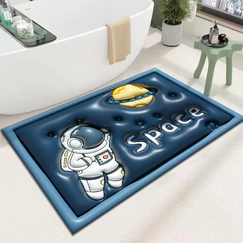Soft Diatom Mud Carpet 3D Expansion Small Flower Floor Mat