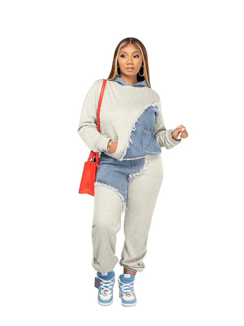 Women Two Piece Hoodie Set