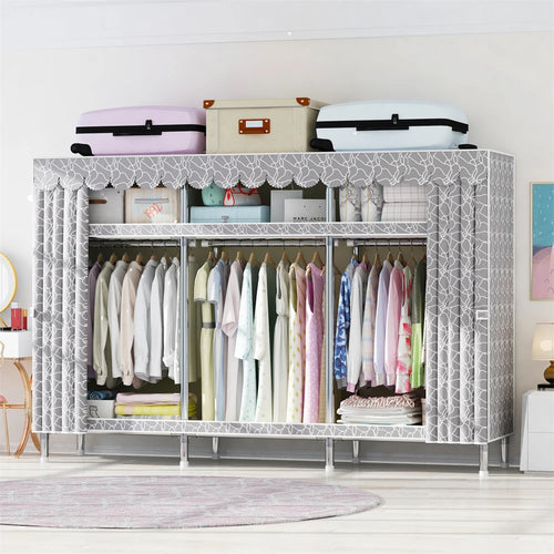 Wardrobe 170/205/250x45x170cm 26mm Steel Pipe Assembly