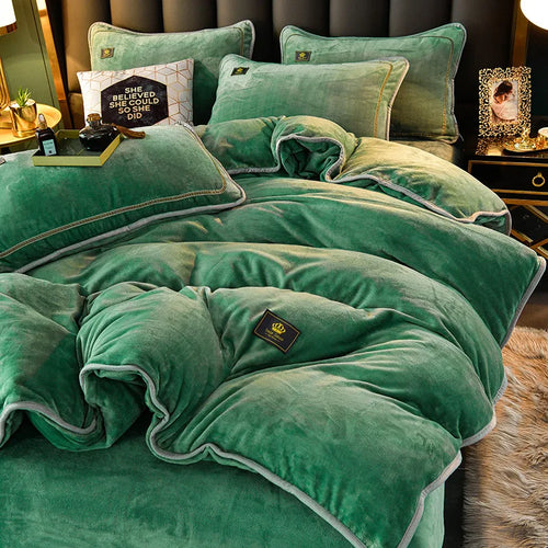 Luxury Milk Fleece High End Ultra-thick Bedding Set
