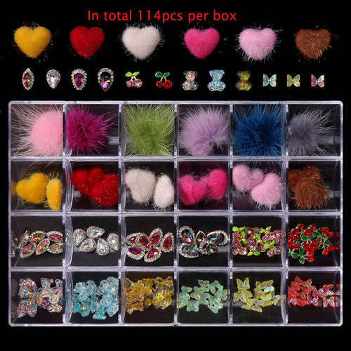2800pcs Luxury Shiny Diamond Nail Art Rhinestones Crystal Decorations