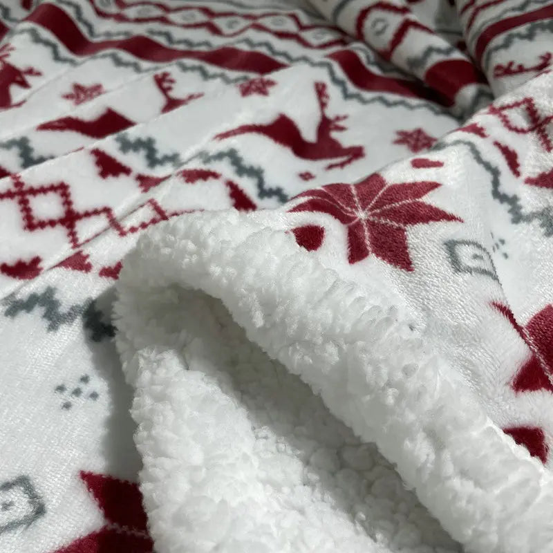 Thicked Elk Flannel Throw Blanket