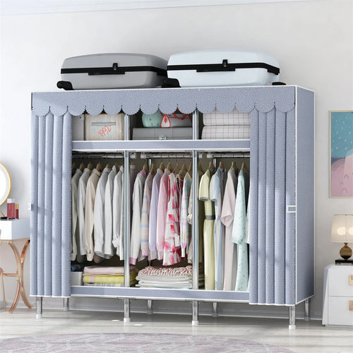 Wardrobe 170/205/250x45x170cm 26mm Steel Pipe Assembly