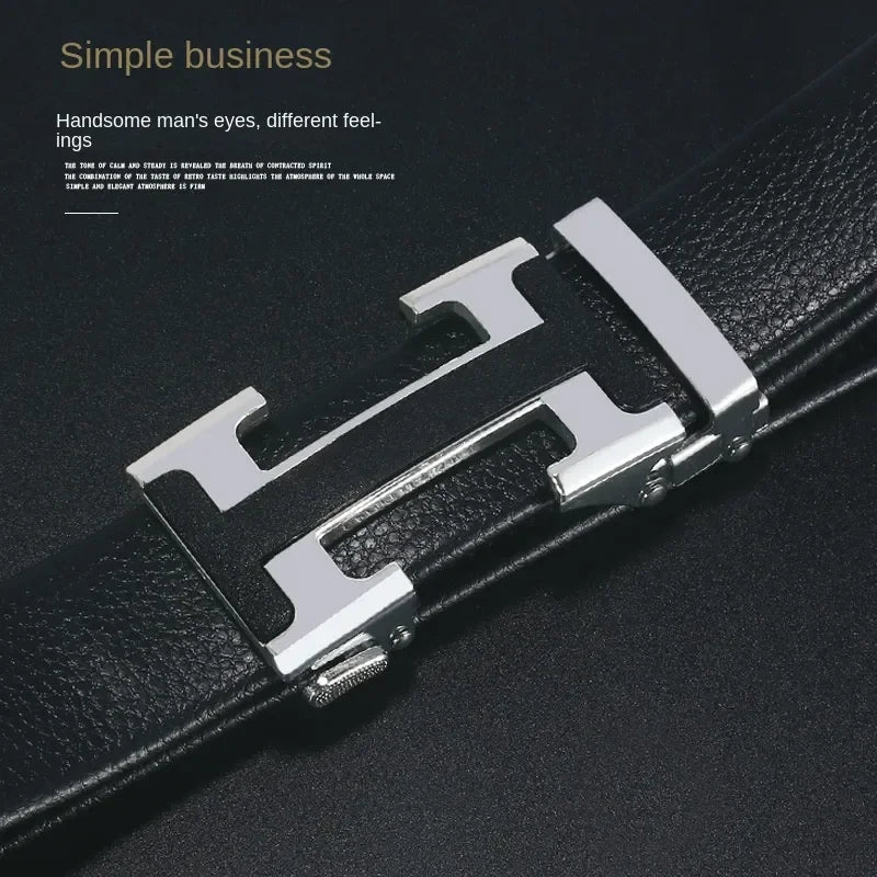 2023 Men Automatically Buckle Alligator Belt