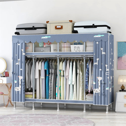 Wardrobe 170/205/250x45x170cm 26mm Steel Pipe Assembly