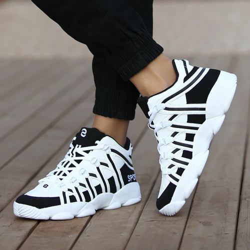Men's Striped Leisure Sports Sneakers
