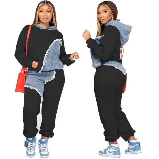 Women Two Piece Hoodie Set