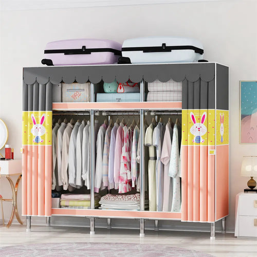Wardrobe 170/205/250x45x170cm 26mm Steel Pipe Assembly