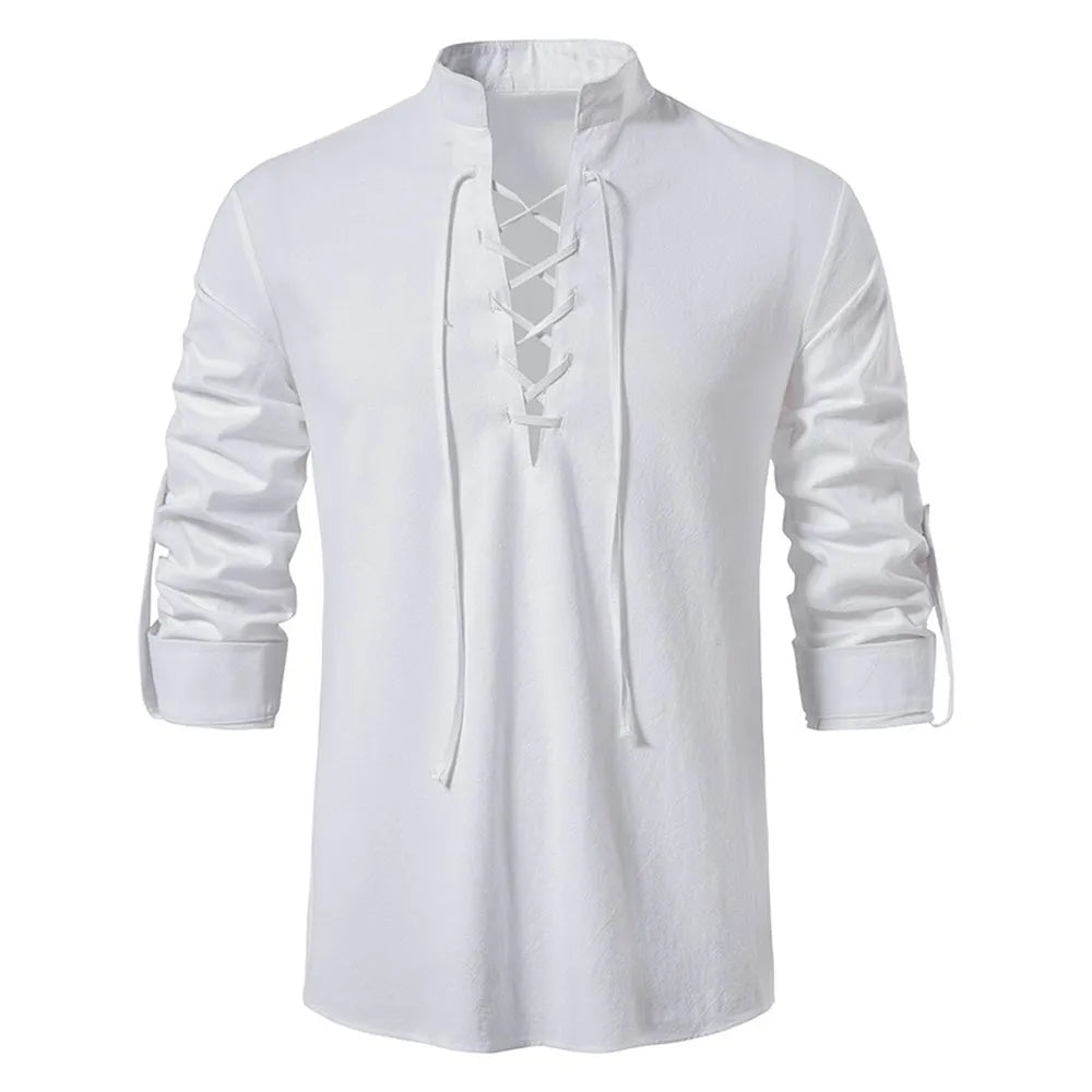 Men's Casual Cotton Linen Shirt