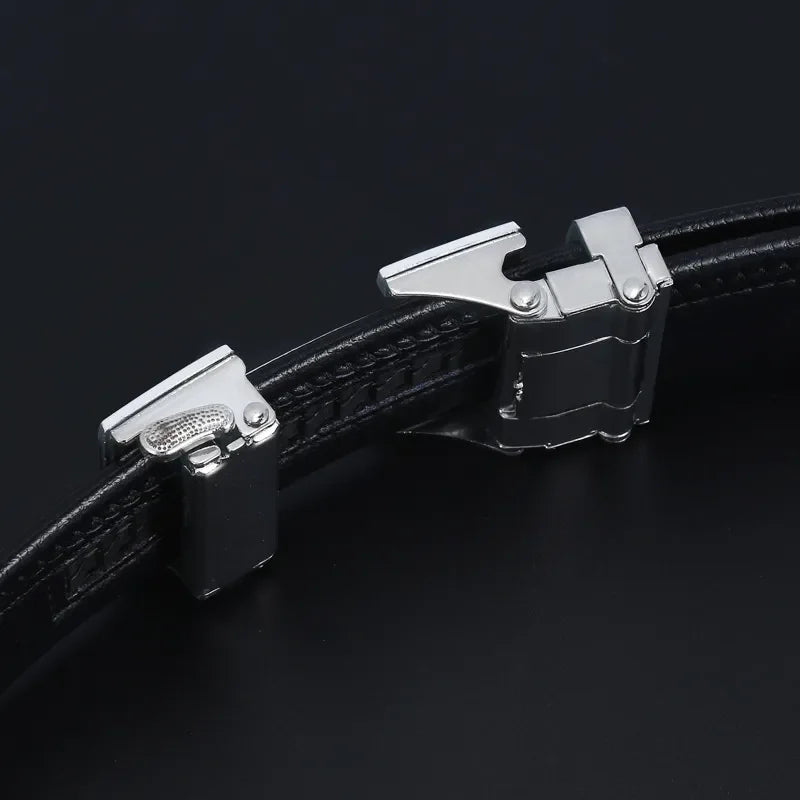 2023 Men Automatically Buckle Alligator Belt