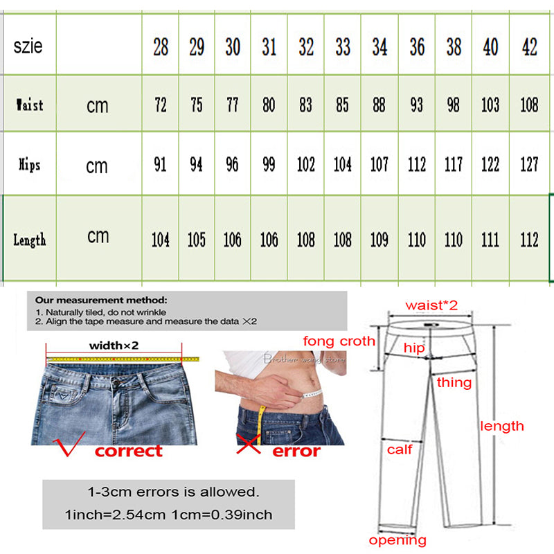 Straight Hole Destruction Distressed Men Denim