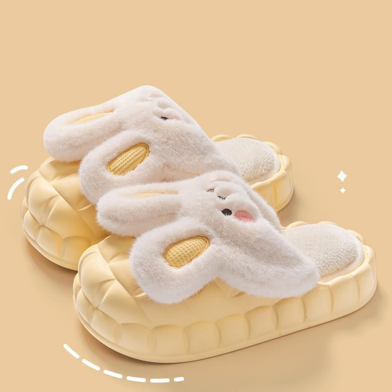 Cute Rabbit Fuzzy Detachable Washable House Shoes