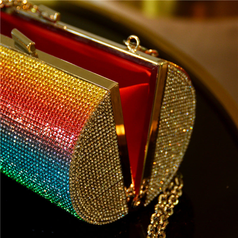 Party Perfection: Rainbow Luxury Diamond Clutch