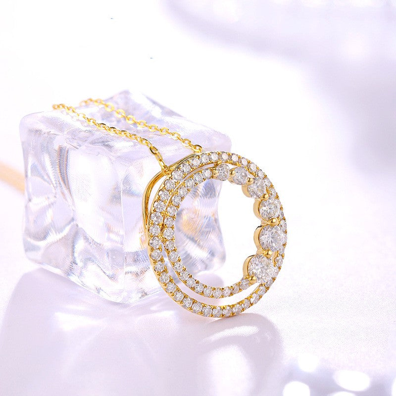 18K Rose Gold Diamond Necklace
