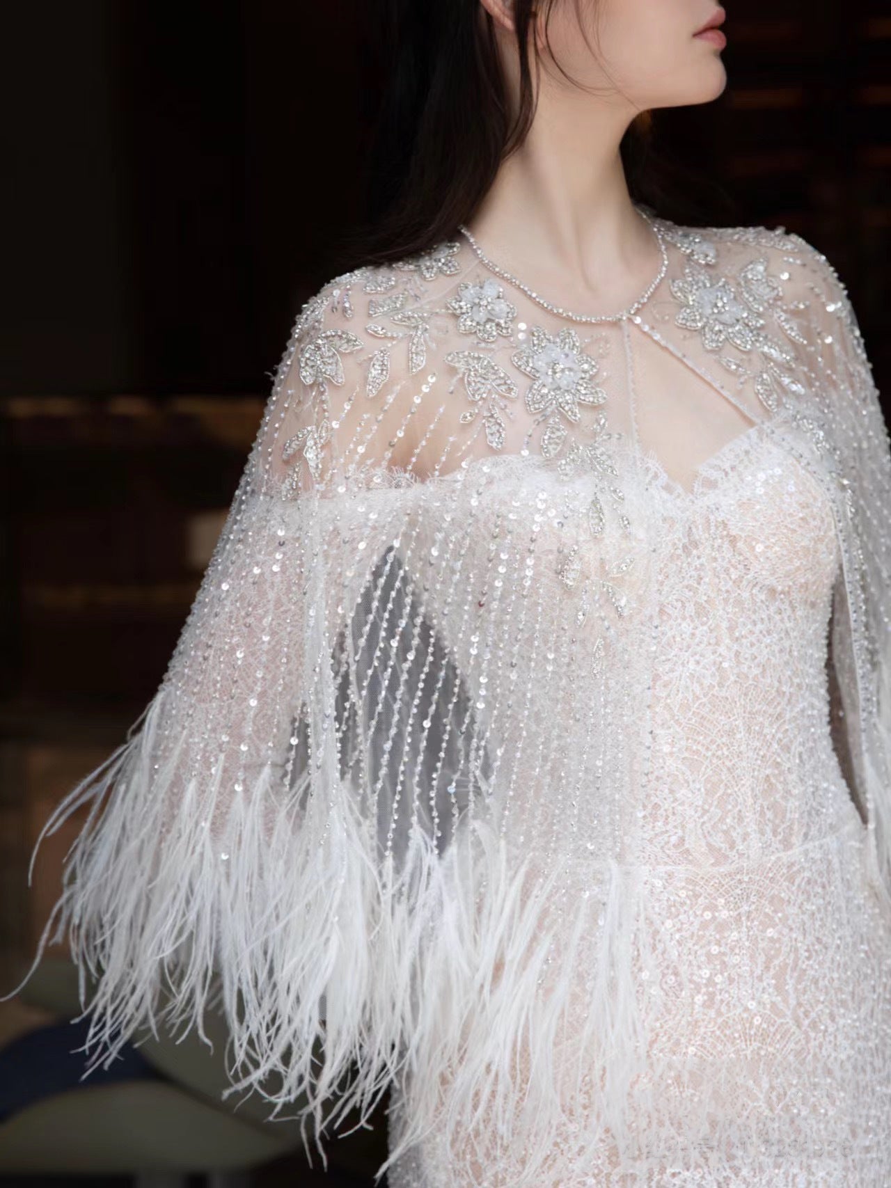 Annual Meeting Mermaid Heavenly Feather Dress