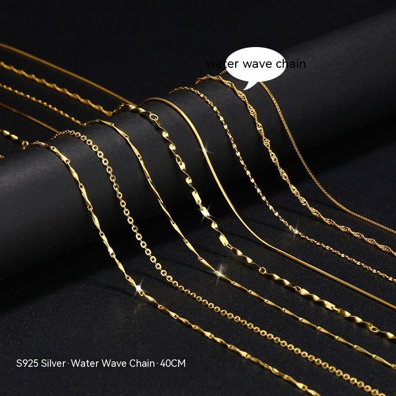 Lovers Gold 925 Sterling Silver 18K Gold Plated Chain