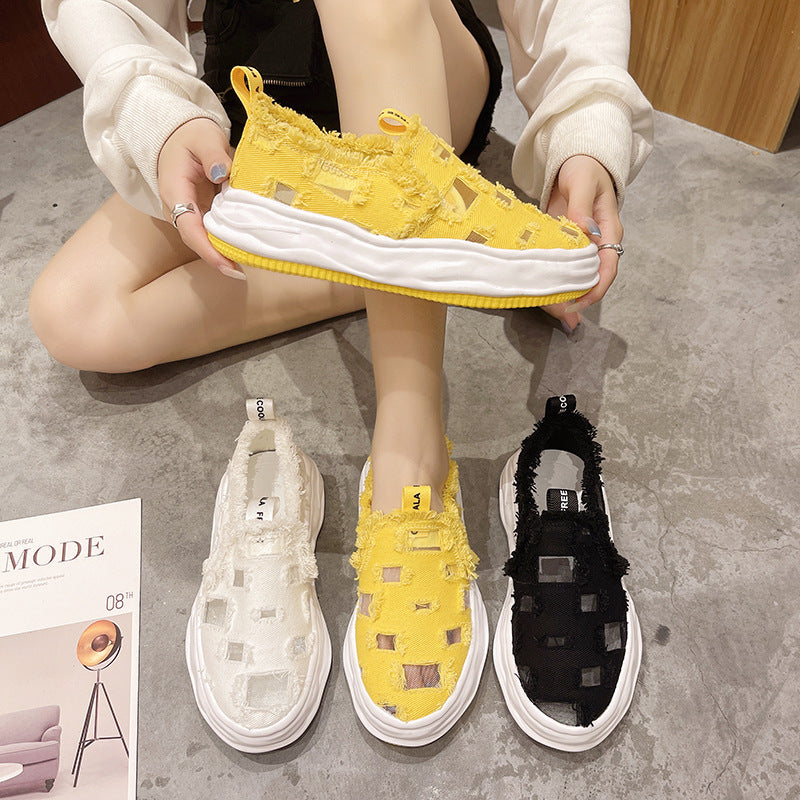 Beggar Thick-soled Canvas Shoes