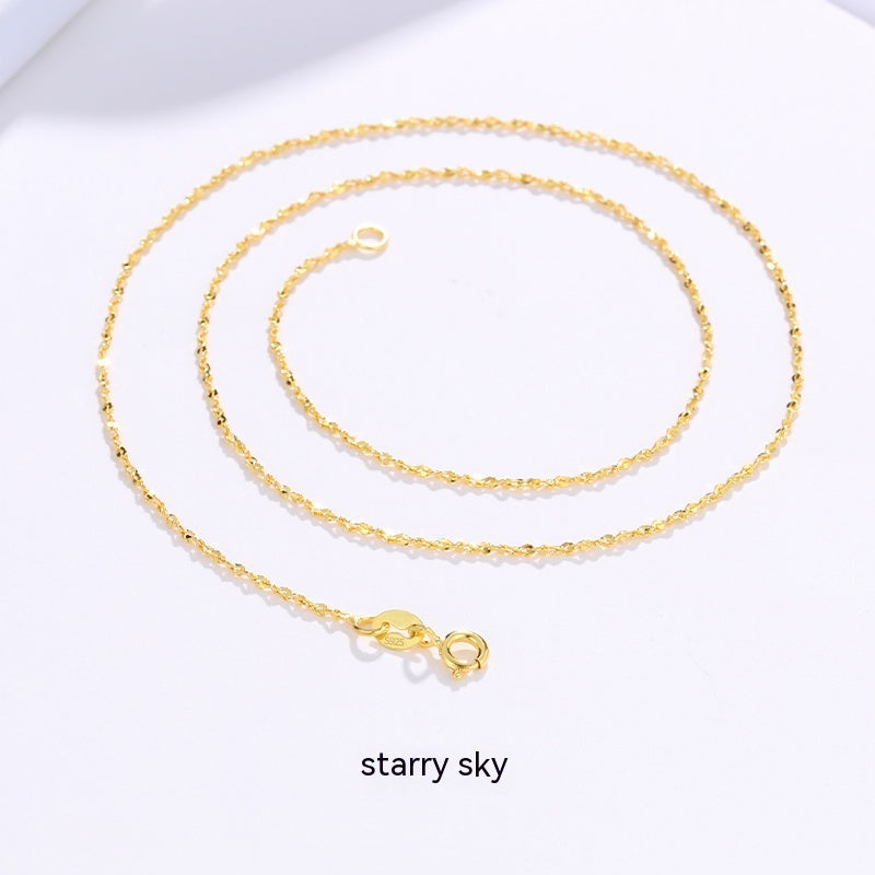 Lovers Gold 925 Sterling Silver 18K Gold Plated Chain