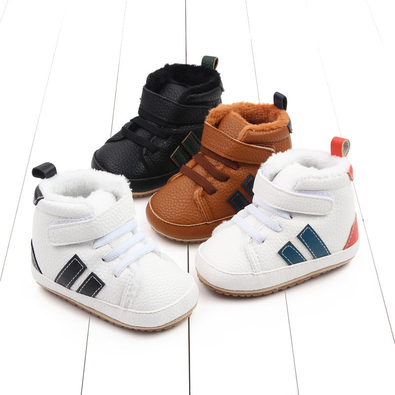 Sports Soft-sole Cotton High-top Baby Shoes