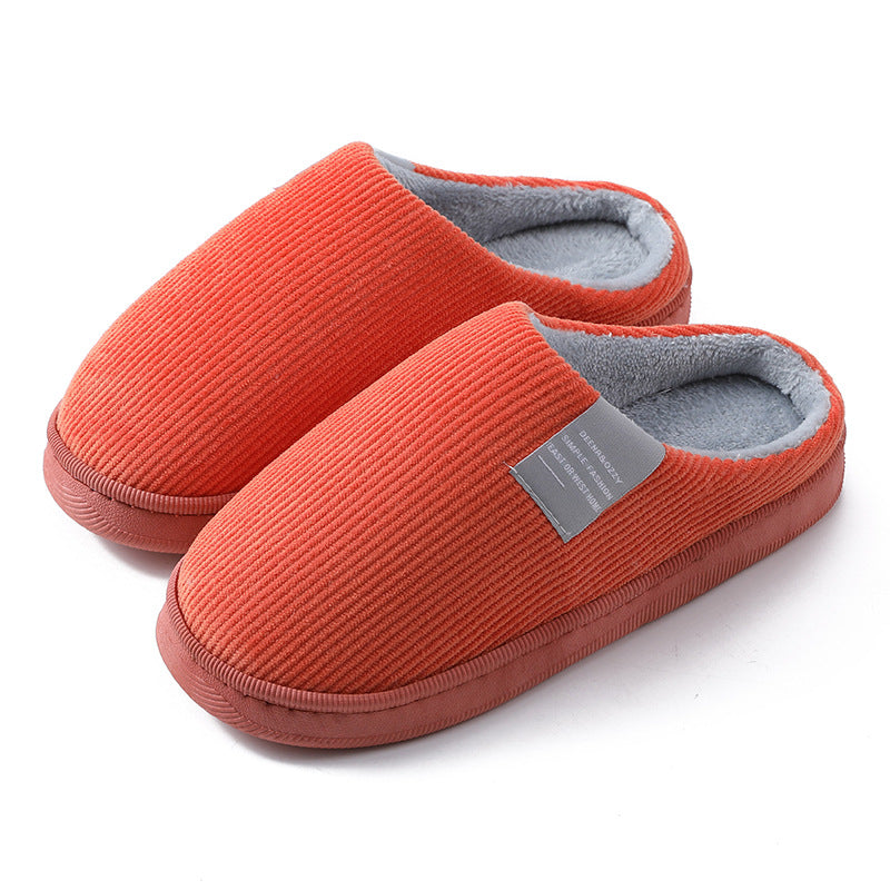 Couple Corduroy Slippers Home Shoes