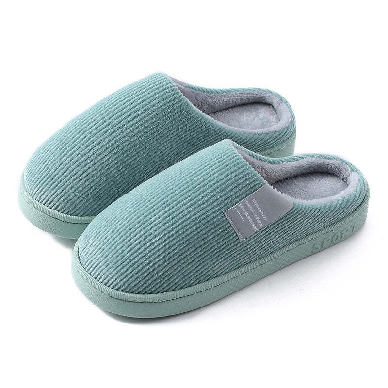 Couple Corduroy Slippers Home Shoes