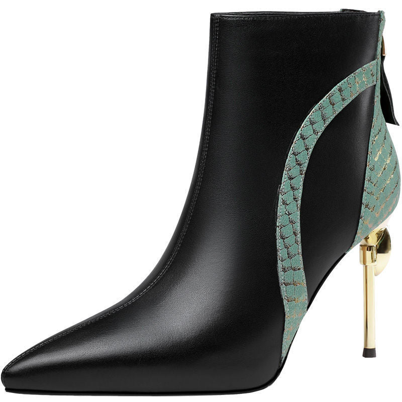 Ladies Haute Leather Boots High Heels