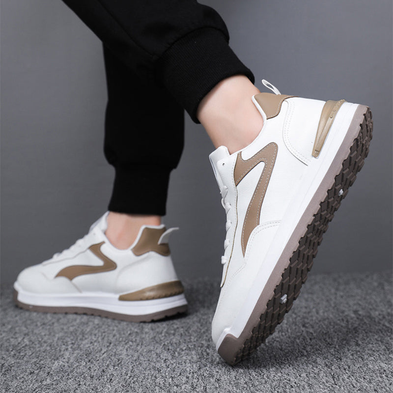 Men Trendy Lace-up Round-toe Flat-soled Outdoor Walking Running Shoes