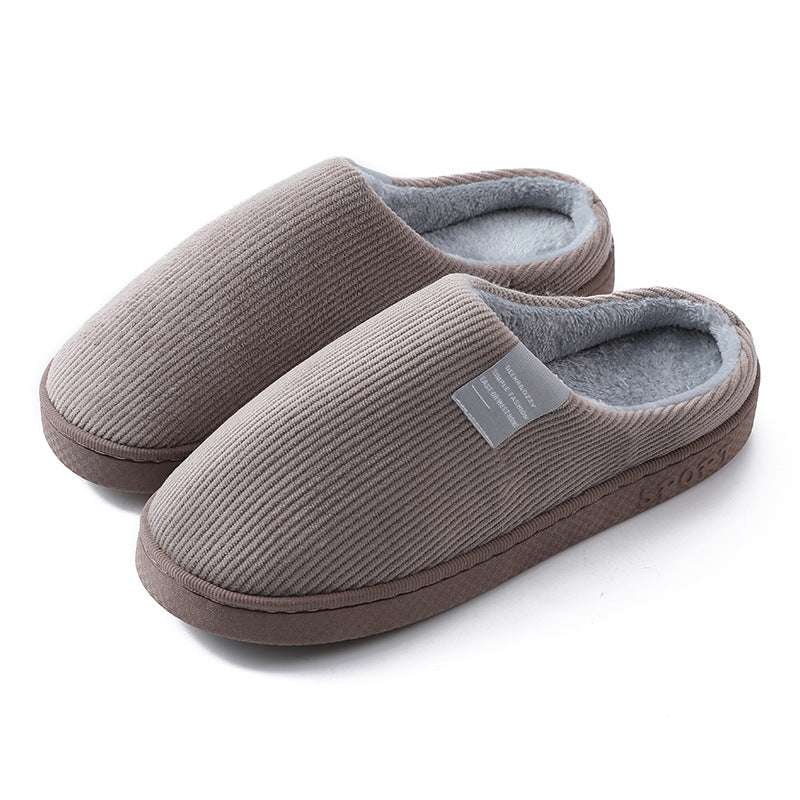 Couple Corduroy Slippers Home Shoes