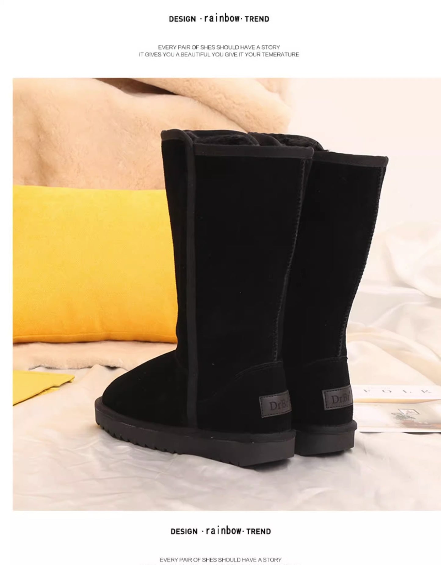 Fleece-lined Thickened Style Winter Boot