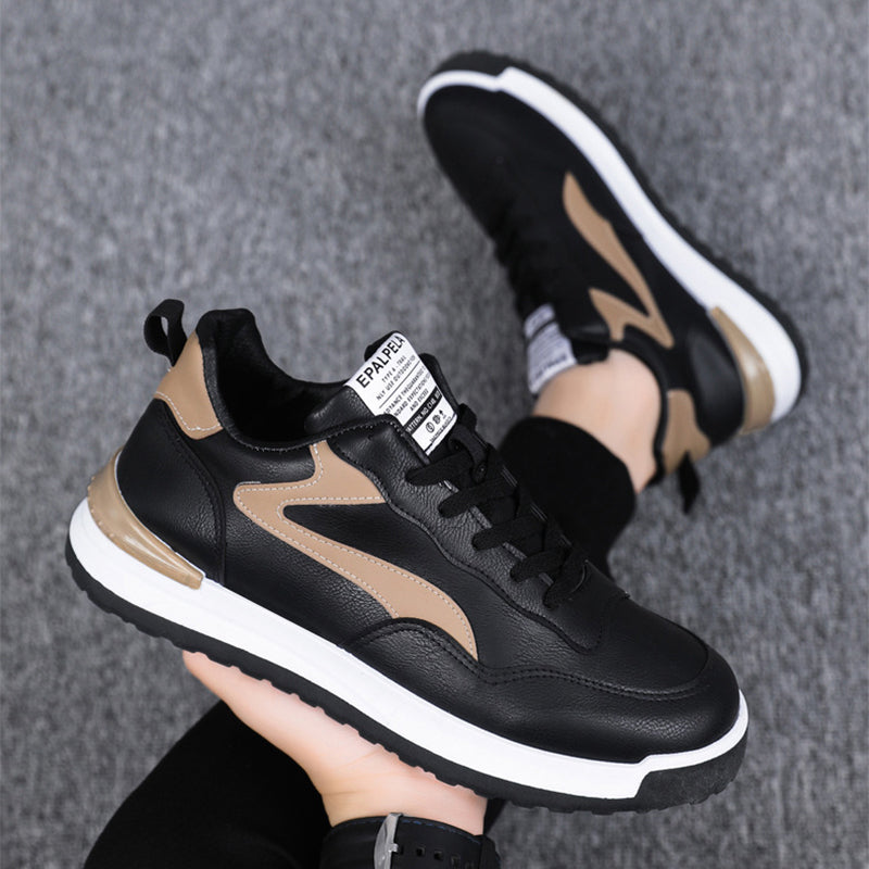 Men Trendy Lace-up Round-toe Flat-soled Outdoor Walking Running Shoes