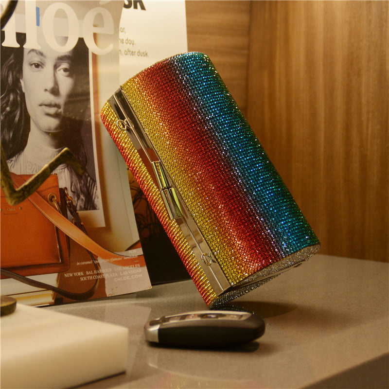 Party Perfection: Rainbow Luxury Diamond Clutch