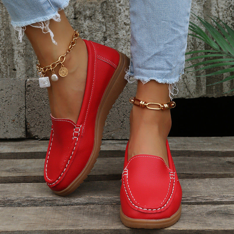 Flats Shoes Women Leather Loafers