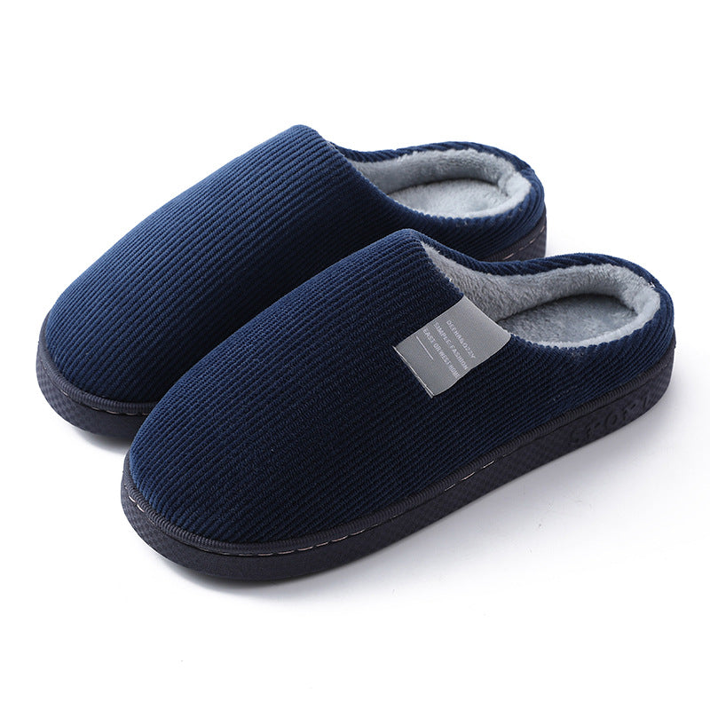 Couple Corduroy Slippers Home Shoes