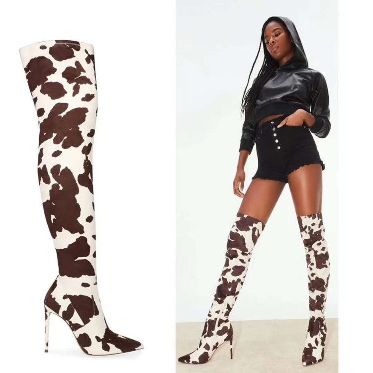 Autumn And Winter Fashion Stiletto Over-the-knee Elastic Boots